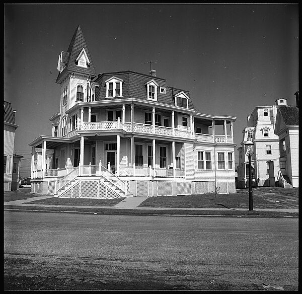 [103 Portraits, Views, and Studies: Jane Mayall, Victorian Seaside Architecture Possibly at Cape May, New Jersey, and Cemetery Scenes and Gravestone Studies], Walker Evans (American, St. Louis, Missouri 1903–1975 New Haven, Connecticut), Film negative