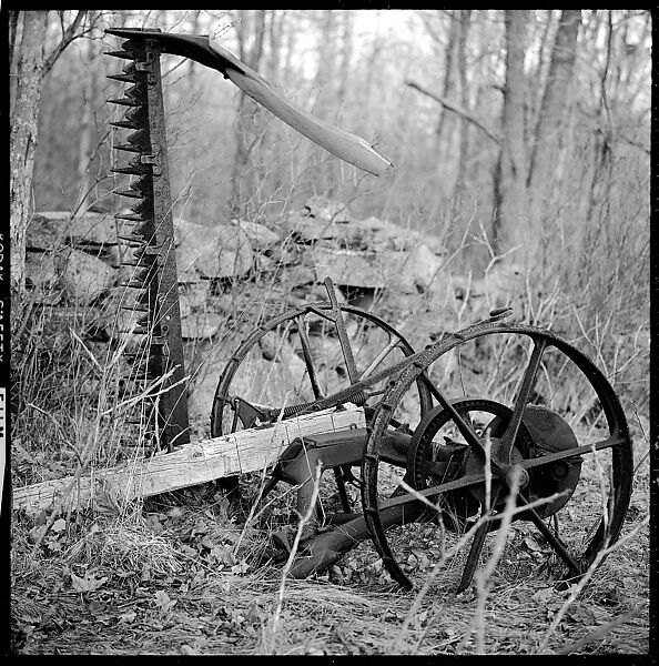 [6 Studies of Junked Wagon in Field and Sedat Pakay with Movie Camera, Old Lyme, Connecticut], Walker Evans (American, St. Louis, Missouri 1903–1975 New Haven, Connecticut), Film negative