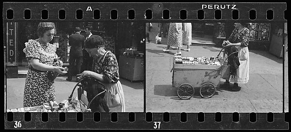 [Two 35mm Film Frames: Housegoods Vendor on Fourteenth Street, New York City], Walker Evans (American, St. Louis, Missouri 1903–1975 New Haven, Connecticut), Film negative