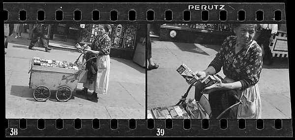 [Two 35mm Film Frames: Housegoods Vendor on Fourteenth Street, New York City], Walker Evans (American, St. Louis, Missouri 1903–1975 New Haven, Connecticut), Film negative