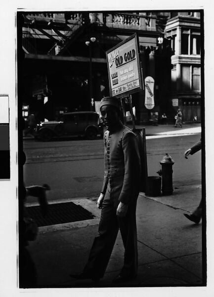 Walker Evans | [Two 35mm Film Frames: Pedestrian Advertisers, Union ...