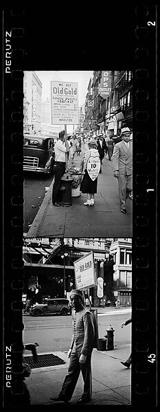 [Two 35mm Film Frames: Pedestrian Advertisers, Union Square Area, New York City], Walker Evans (American, St. Louis, Missouri 1903–1975 New Haven, Connecticut), Film negative