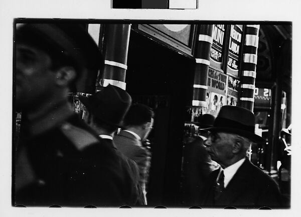 [Two 35mm Film Frames: Outside Movie Theater Ticket Window, New York City], Walker Evans (American, St. Louis, Missouri 1903–1975 New Haven, Connecticut), Film negative 