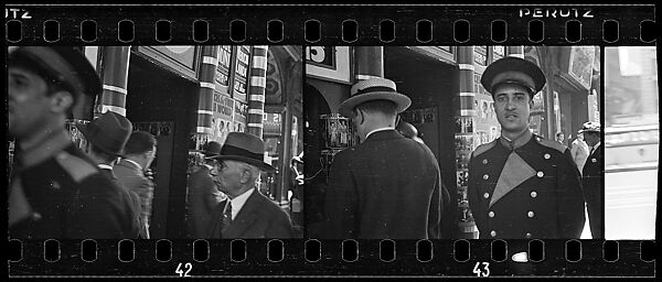 [Two 35mm Film Frames: Outside Movie Theater Ticket Window, New York City], Walker Evans (American, St. Louis, Missouri 1903–1975 New Haven, Connecticut), Film negative