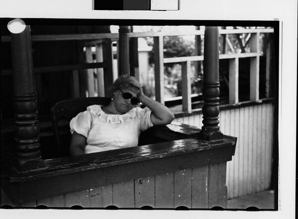 [Two 35mm Film Frames: Sleeping Woman Ticket Taker in Booth at Amusement Park], Walker Evans (American, St. Louis, Missouri 1903–1975 New Haven, Connecticut), Film negative 