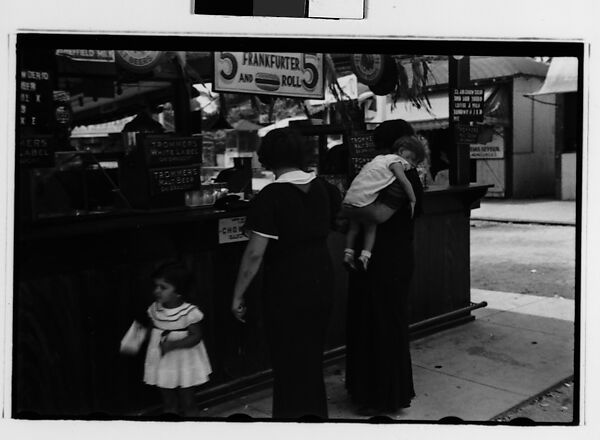 [Two 35mm Film Frames: Women and Children at Amusement Park Food Stand], Walker Evans (American, St. Louis, Missouri 1903–1975 New Haven, Connecticut), Film negative