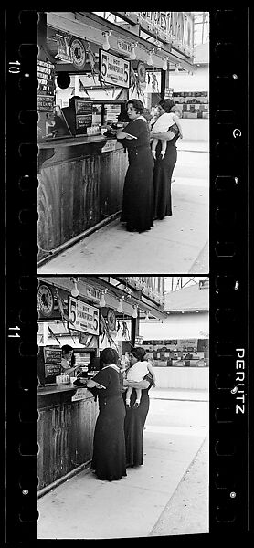 [Two 35mm Film Frames: Women and Children at Amusement Park Food Stand], Walker Evans (American, St. Louis, Missouri 1903–1975 New Haven, Connecticut), Film negative