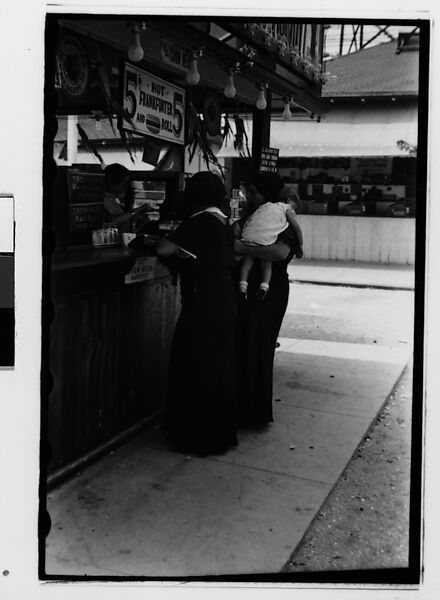[Two 35mm Film Frames: Women and Children at Amusement Park Food Stand], Walker Evans (American, St. Louis, Missouri 1903–1975 New Haven, Connecticut), Film negative 