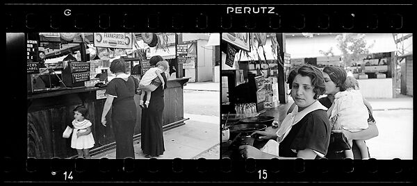 [Two 35mm Film Frames: Women and Children at Amusement Park Food Stand], Walker Evans (American, St. Louis, Missouri 1903–1975 New Haven, Connecticut), Film negative