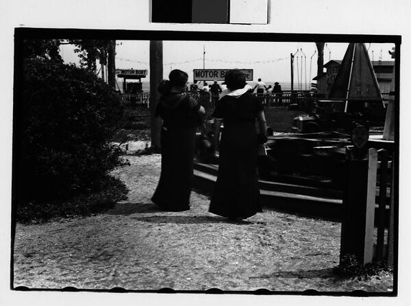 [Two 35mm Film Frames: Women and Children at Amusement Park Ride, From Behind], Walker Evans (American, St. Louis, Missouri 1903–1975 New Haven, Connecticut), Film negative 