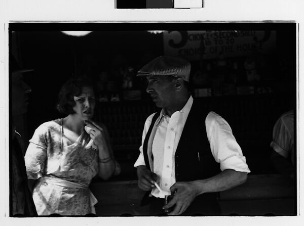 [Two 35mm Film Frames: People Talking at Amusement Park Shooting Gallery], Walker Evans (American, St. Louis, Missouri 1903–1975 New Haven, Connecticut), Film negative