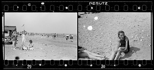 [Two 35mm Film Frames: Sunbathers, Coney Island?, New York], Walker Evans (American, St. Louis, Missouri 1903–1975 New Haven, Connecticut), Film negative