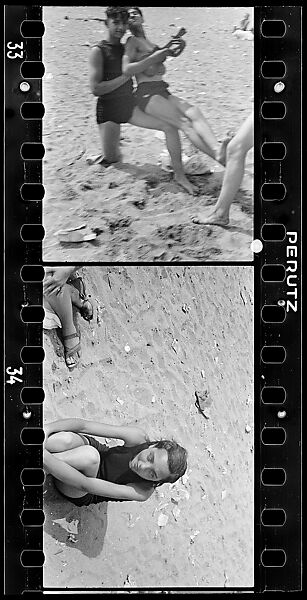 [Two 35mm Film Frames: Sunbathers, Coney Island?, New York], Walker Evans (American, St. Louis, Missouri 1903–1975 New Haven, Connecticut), Film negative