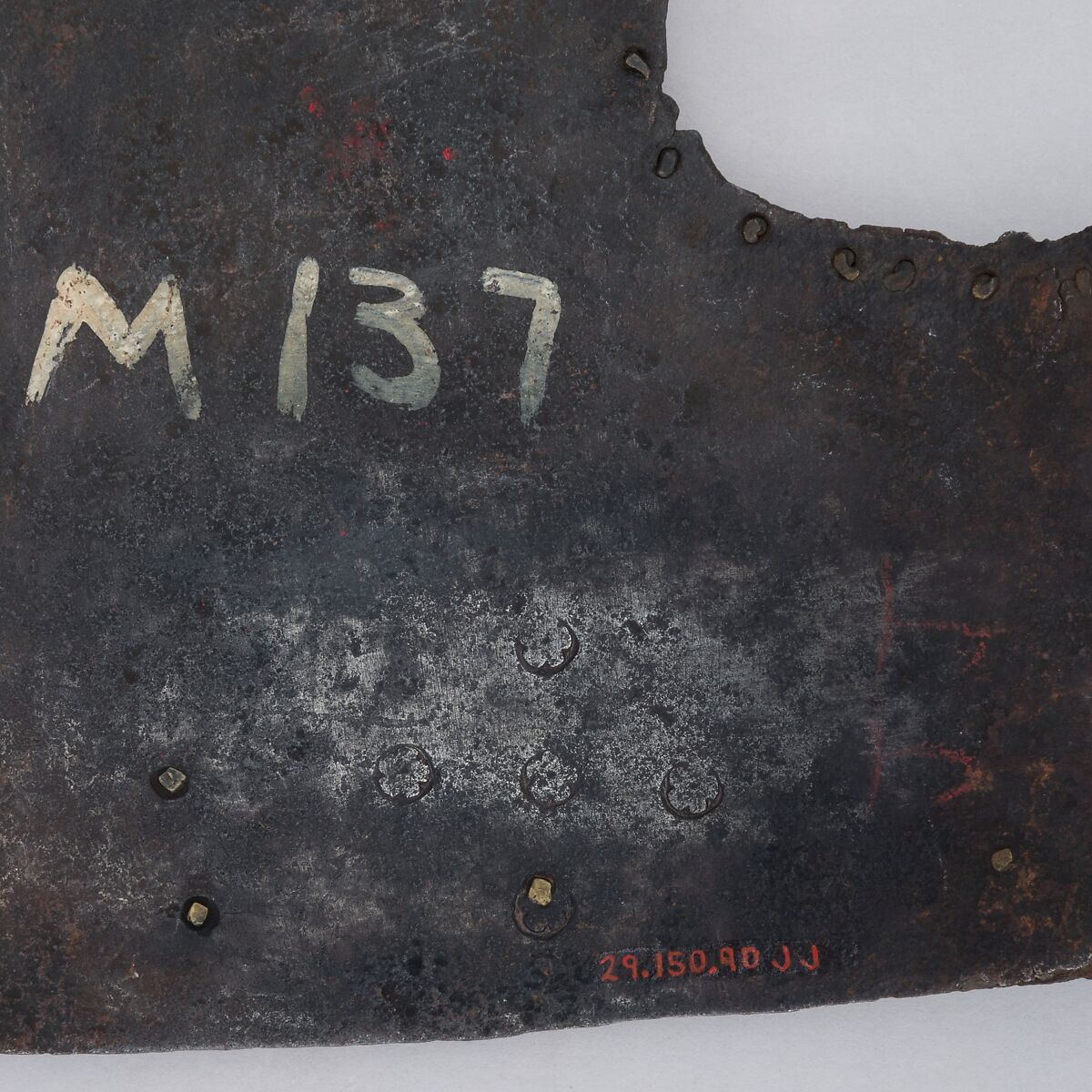 Brigandine Plate, Iron alloy, copper alloy, Italian