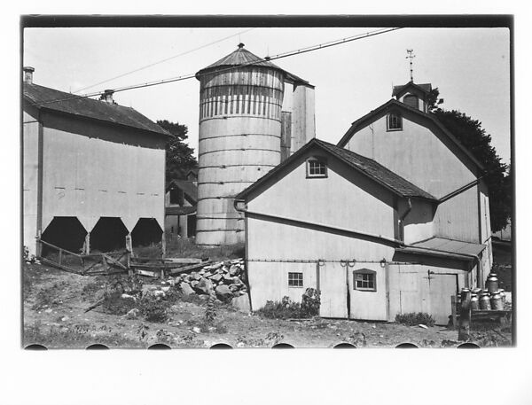 [Two 35mm Film Frames: Farm Buildings, Probably Vicinity Danbury, Connecticut], Walker Evans (American, St. Louis, Missouri 1903–1975 New Haven, Connecticut), Film negative 