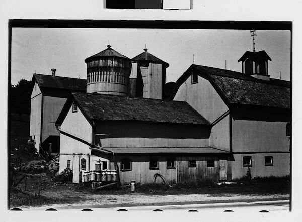 [Two 35mm Film Frames: Farm Buildings, Probably Vicinity Danbury, Connecticut], Walker Evans (American, St. Louis, Missouri 1903–1975 New Haven, Connecticut), Film negative 