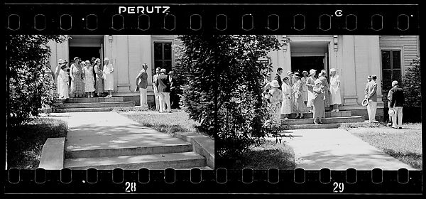 [Two 35mm Film Frames: People Leaving Church, Probably Vicinity Danbury, Connecticut], Walker Evans (American, St. Louis, Missouri 1903–1975 New Haven, Connecticut), Film negative