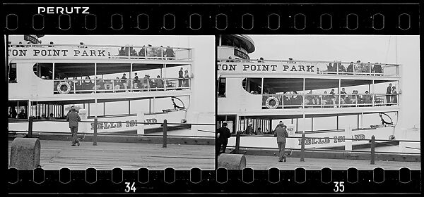 [Two 35mm Film Frames: Croton Point Park Steamboat, Between Harmon and Ossining, New York], Walker Evans (American, St. Louis, Missouri 1903–1975 New Haven, Connecticut), Film negative