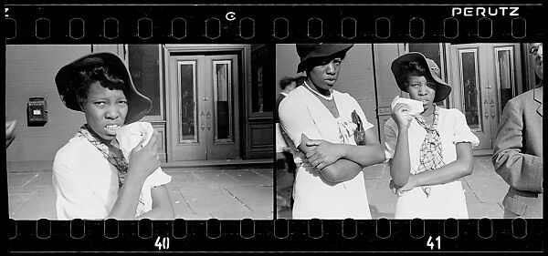[Two 35mm Film Frames: Women on Street, Possibly Ossining, New York], Walker Evans (American, St. Louis, Missouri 1903–1975 New Haven, Connecticut), Film negative