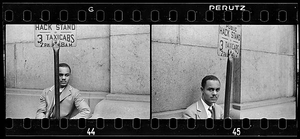 [Two 35mm Film Frames: Taxistand Attendant, New York City], Walker Evans (American, St. Louis, Missouri 1903–1975 New Haven, Connecticut), Film negative