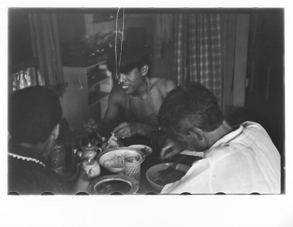 [Two 35mm Film Frames: Three Men Eating at Kitchen Table, Possibly New York City], Walker Evans (American, St. Louis, Missouri 1903–1975 New Haven, Connecticut), Film negative 