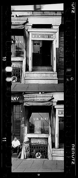 [Two 35mm Film Frames: Lunchroom Doorway and Window on Waterfront, New York City], Walker Evans (American, St. Louis, Missouri 1903–1975 New Haven, Connecticut), Film negative