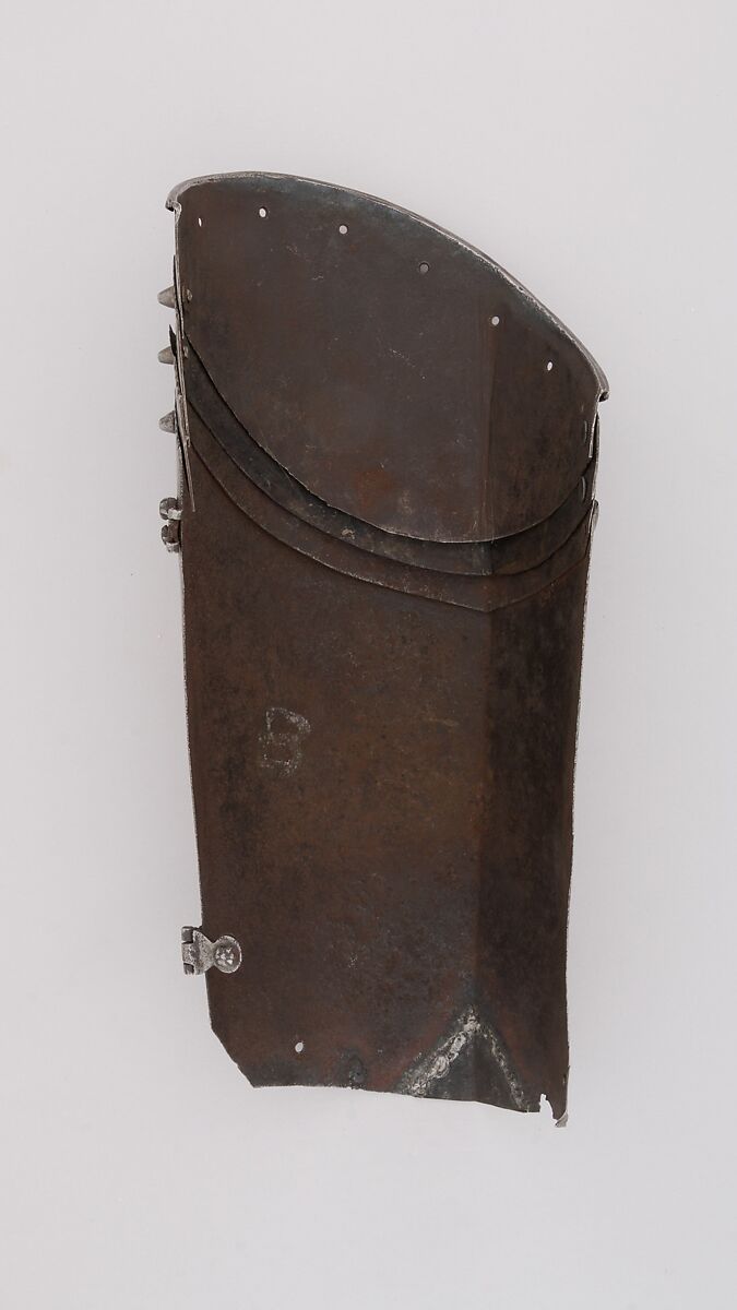 Pair of Thigh Defenses (Cuisses), Steel, Italian
