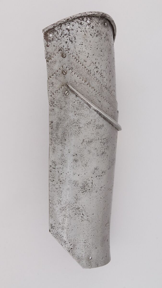 Pair of Thigh Defenses (Cuisses), Steel, Italian