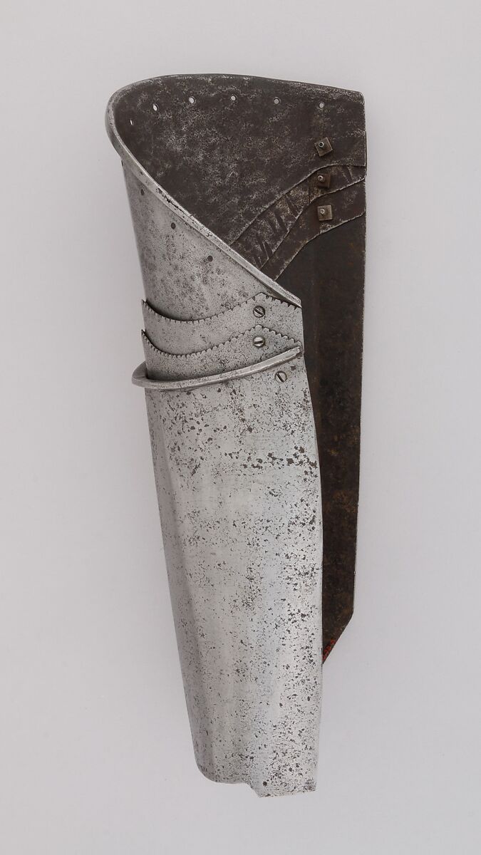 Pair of Thigh Defenses (Cuisses), Steel, Italian