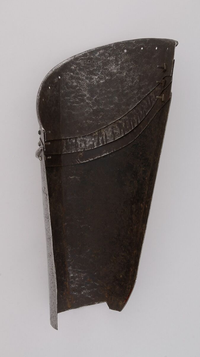 Pair of Thigh Defenses (Cuisses), Steel, Italian