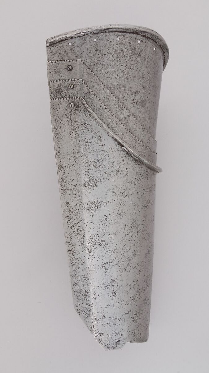 Pair of Thigh Defenses (Cuisses), Steel, Italian