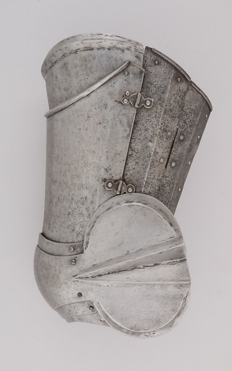 Pair of Thigh Defenses (Cuisses) with Knee Defenses (Poleyns), Steel, Italian