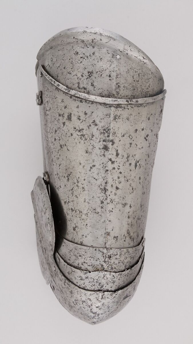 Pair of Thigh Defenses (Cuisses) with Knee Defenses (Poleyns), Steel, Italian