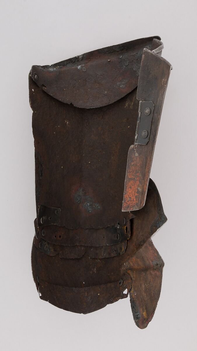 Pair of Thigh Defenses (Cuisses) with Knee Defenses (Poleyns), Steel, Italian