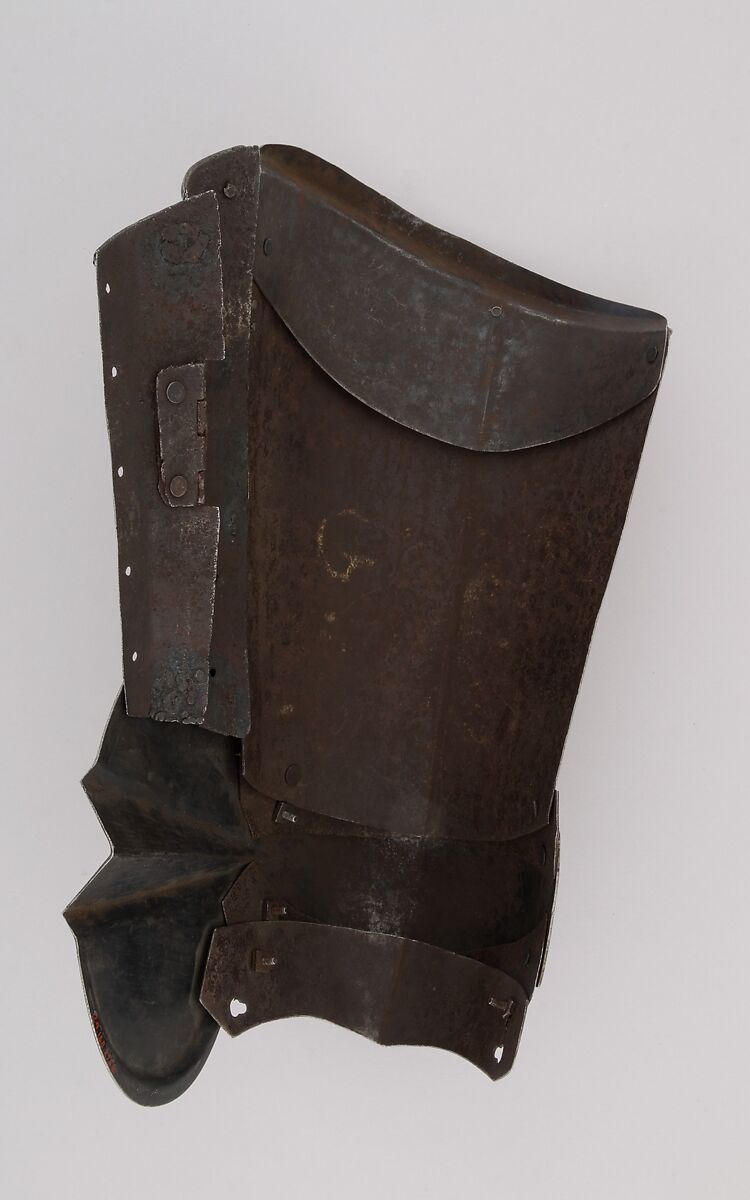 Pair of Thigh Defenses (Cuisses) with Knee Defenses (Poleyns), Steel, Italian