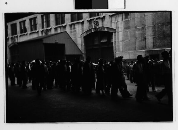 [Two 35mm Film Frames: Picket Line on Waterfront, New York City], Walker Evans (American, St. Louis, Missouri 1903–1975 New Haven, Connecticut), Film negative 