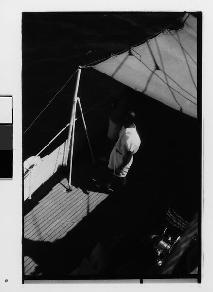 [Four 35mm Film Frames: South Seas: Two Cressida Passengers on Deck, From Above, and Isabelle Jennings on Cressida Prow], Walker Evans (American, St. Louis, Missouri 1903–1975 New Haven, Connecticut), Film negative 