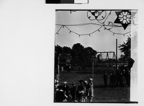 [Three 35mm Film Frames: Fairground Scenes with Hanging Electric Lights and Children on Swing Set], Walker Evans (American, St. Louis, Missouri 1903–1975 New Haven, Connecticut), Film negative