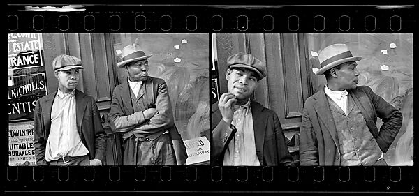 [Two 35mm Film Frames: Two Men on Street], Walker Evans (American, St. Louis, Missouri 1903–1975 New Haven, Connecticut), Film negative