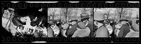 [Three 35mm Film Frames: Outdoor Country Auction], Walker Evans (American, St. Louis, Missouri 1903–1975 New Haven, Connecticut), Film negative