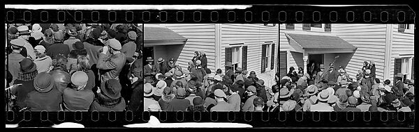 [Three 35mm Film Frames: Outdoor Country Auction], Walker Evans (American, St. Louis, Missouri 1903–1975 New Haven, Connecticut), Film negative