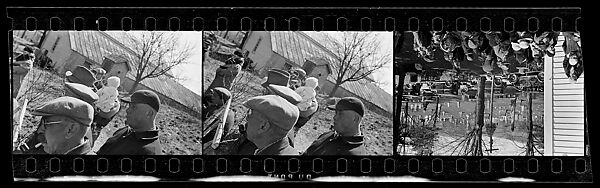 [Three 35mm Film Frames: Outdoor Country Auction], Walker Evans (American, St. Louis, Missouri 1903–1975 New Haven, Connecticut), Film negative