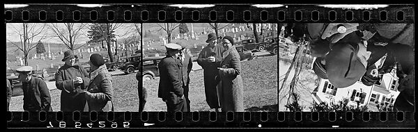 [Three 35mm Film Frames: Outdoor Country Auction], Walker Evans (American, St. Louis, Missouri 1903–1975 New Haven, Connecticut), Film negative