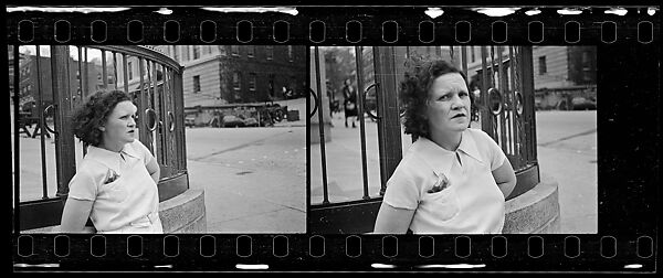 [Two 35mm Film Frames: Woman Standing on Street], Walker Evans (American, St. Louis, Missouri 1903–1975 New Haven, Connecticut), Film negative