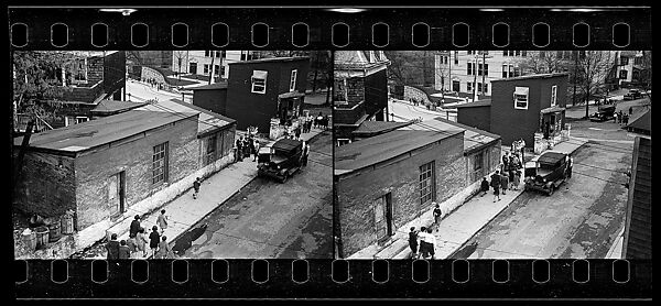 [Two 35mm Film Frames: School Children and Parked Car on Street, Ossining, New York], Walker Evans (American, St. Louis, Missouri 1903–1975 New Haven, Connecticut), Film negative