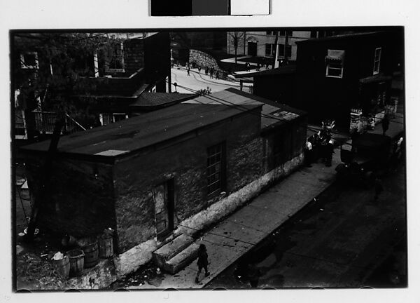 [Two 35mm Film Frames: Houses, Backyard and Clothesline, School Children and Parked Car on Street, Ossining, New York], Walker Evans (American, St. Louis, Missouri 1903–1975 New Haven, Connecticut), Film negative 