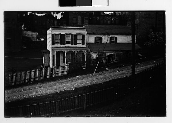 [Two 35mm Film Frames: Houses on Sloping Dirt Road with Picket Fences, Ossining, New York], Walker Evans (American, St. Louis, Missouri 1903–1975 New Haven, Connecticut), Film negative 