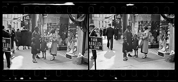 [Two 35mm Film Frames: Pedestrians on Sidewalk], Walker Evans (American, St. Louis, Missouri 1903–1975 New Haven, Connecticut), Film negative