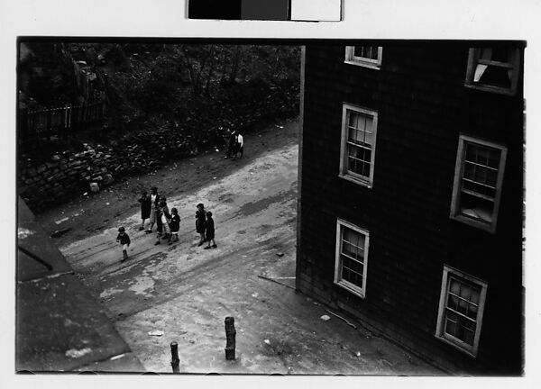 [Three 35mm Film Frames: Backyard Clotheslines, Children on Street, Houses on Hillside, Ossining, New York], Walker Evans (American, St. Louis, Missouri 1903–1975 New Haven, Connecticut), Film negative