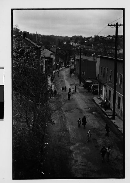 [Three 35mm Film Frames: Children on Hillside Street, From Elevated Position, Ossining, New York], Walker Evans (American, St. Louis, Missouri 1903–1975 New Haven, Connecticut), Film negative